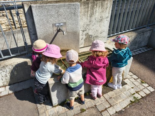 Wie kalt das Wasser wohl ist?